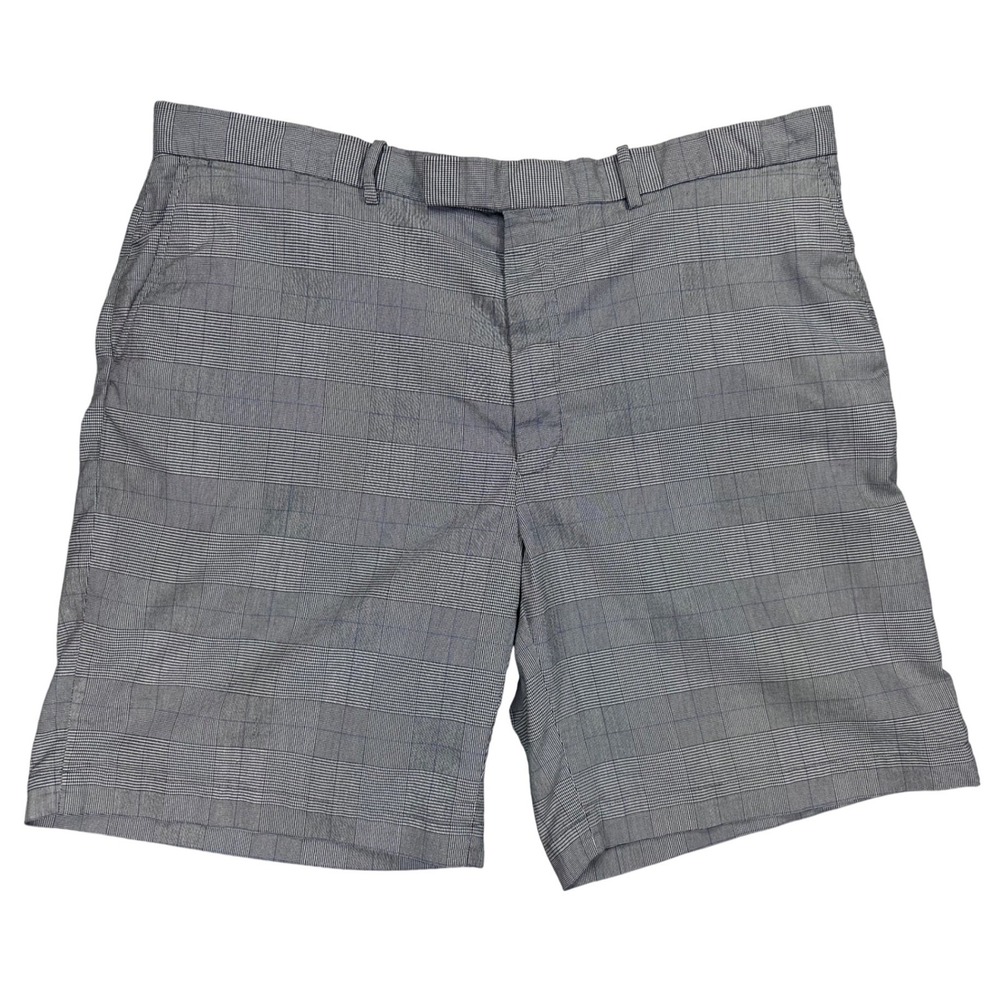 RLX Ralph Lauren Mens Grey Blue Glen Plaid Golf Shorts Size 42 Cotton Blend